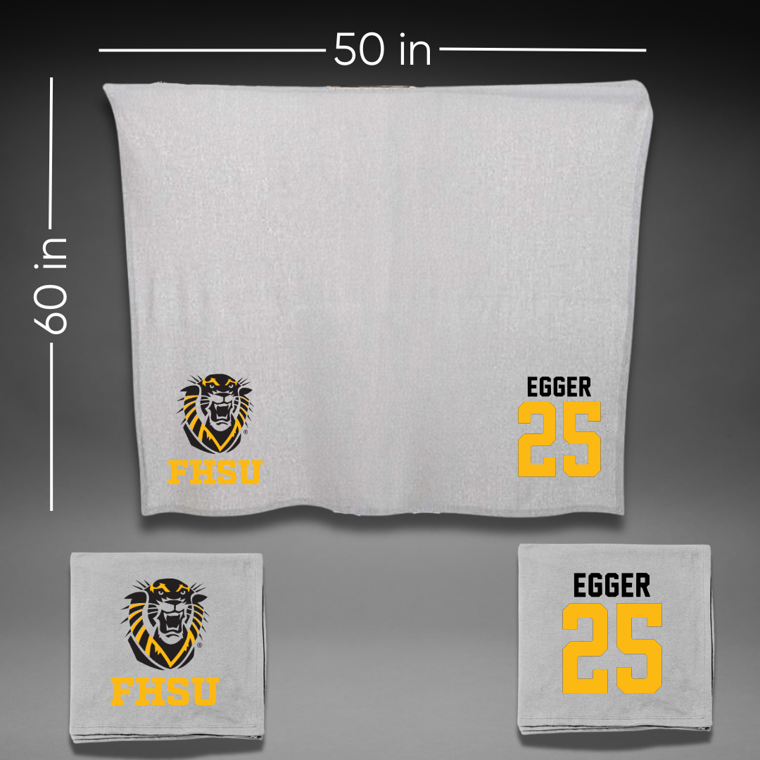 Fort Hays State University Softball Gray Blanket - #25 Savanah Egger