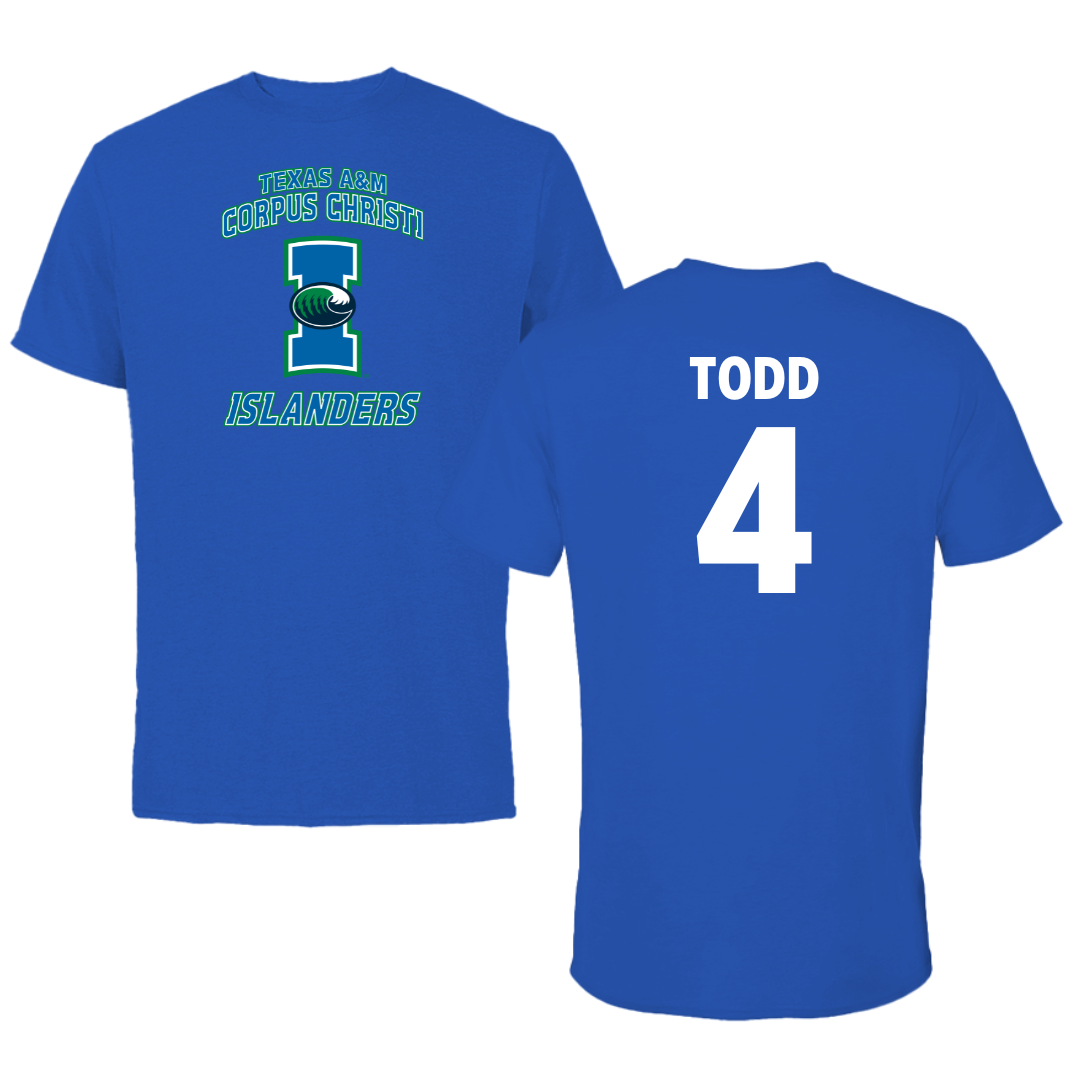 Texas A&M University-Corpus Christi Softball Blue Islanders Tee - #4 Riley Todd