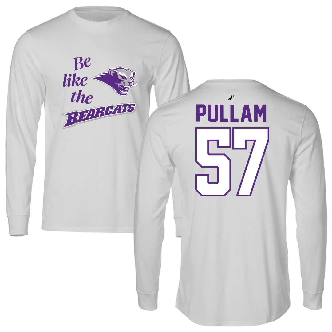 Southwest Baptist University Football Light Gray Be Like Us Performance Long Sleeve - #57 Landon Pullam