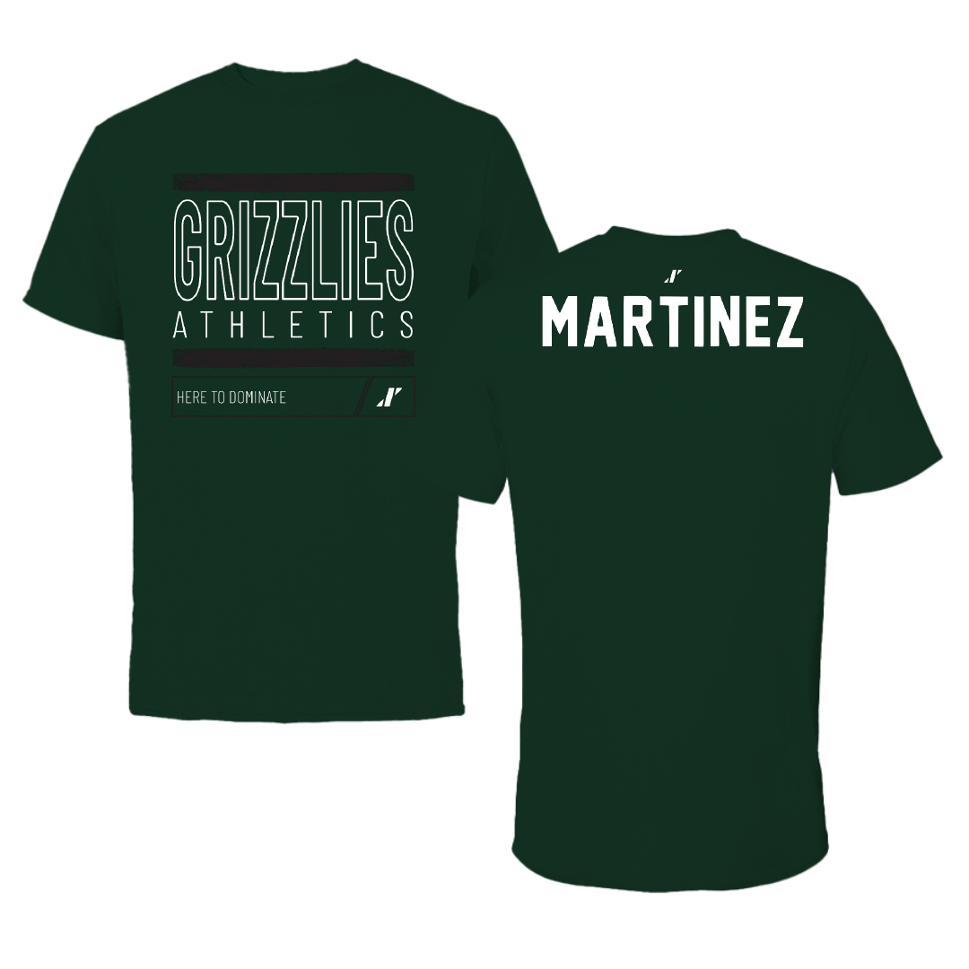 Adams State University Swimming & Diving Forest Green Dominate Performance Tee - Ryley Martinez
