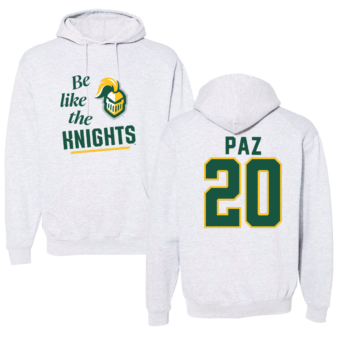 New Jersey City University Soccer Light Gray Be Like Us Hoodie - #20 Jason Paz