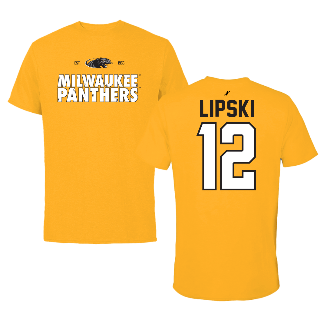 University of Wisconsin-Milwaukee Volleyball Gold General Performance Tee - #12 Bella Lipski