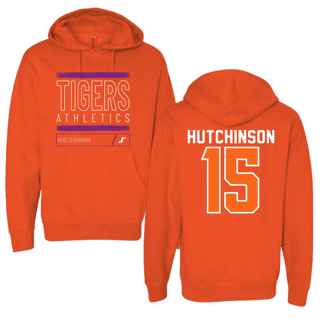 Edward Waters University Baseball Orange Dominate Hoodie - #15 Benjamin Hutchinson