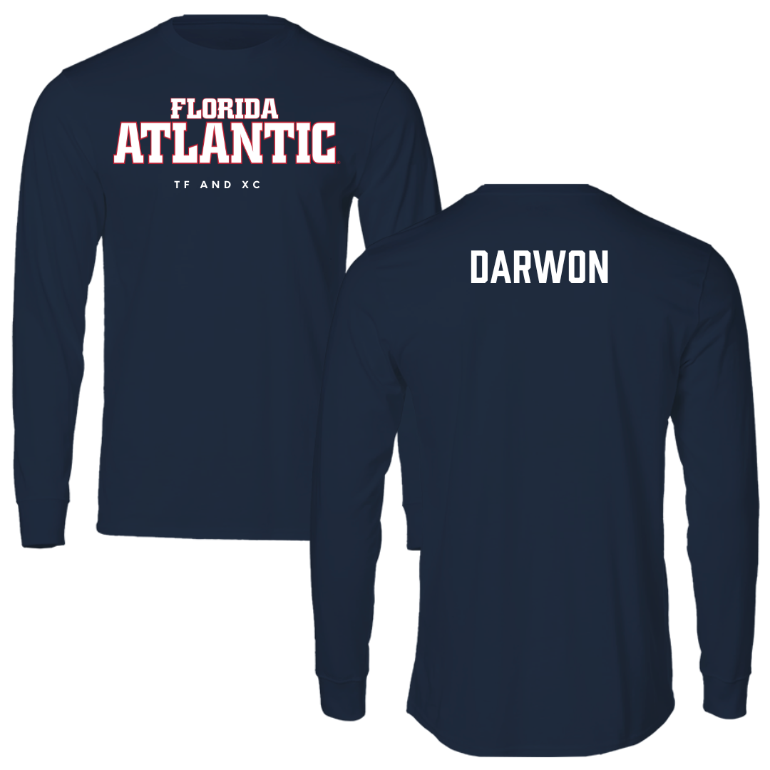 Florida Atlantic University TF and XC Navy Block Long Sleeve - Keturah Darwon