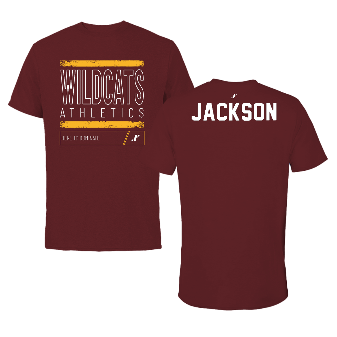 Bethune-Cookman University TF and XC Maroon Dominate Performance Tee - Jalen Jackson