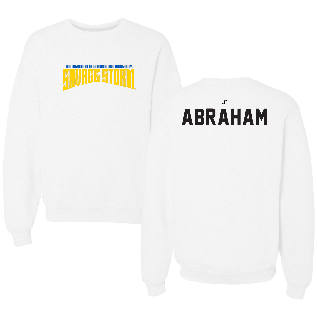 Southeastern Oklahoma State University TF and XC White Classic Crewneck - Anjelika Abraham