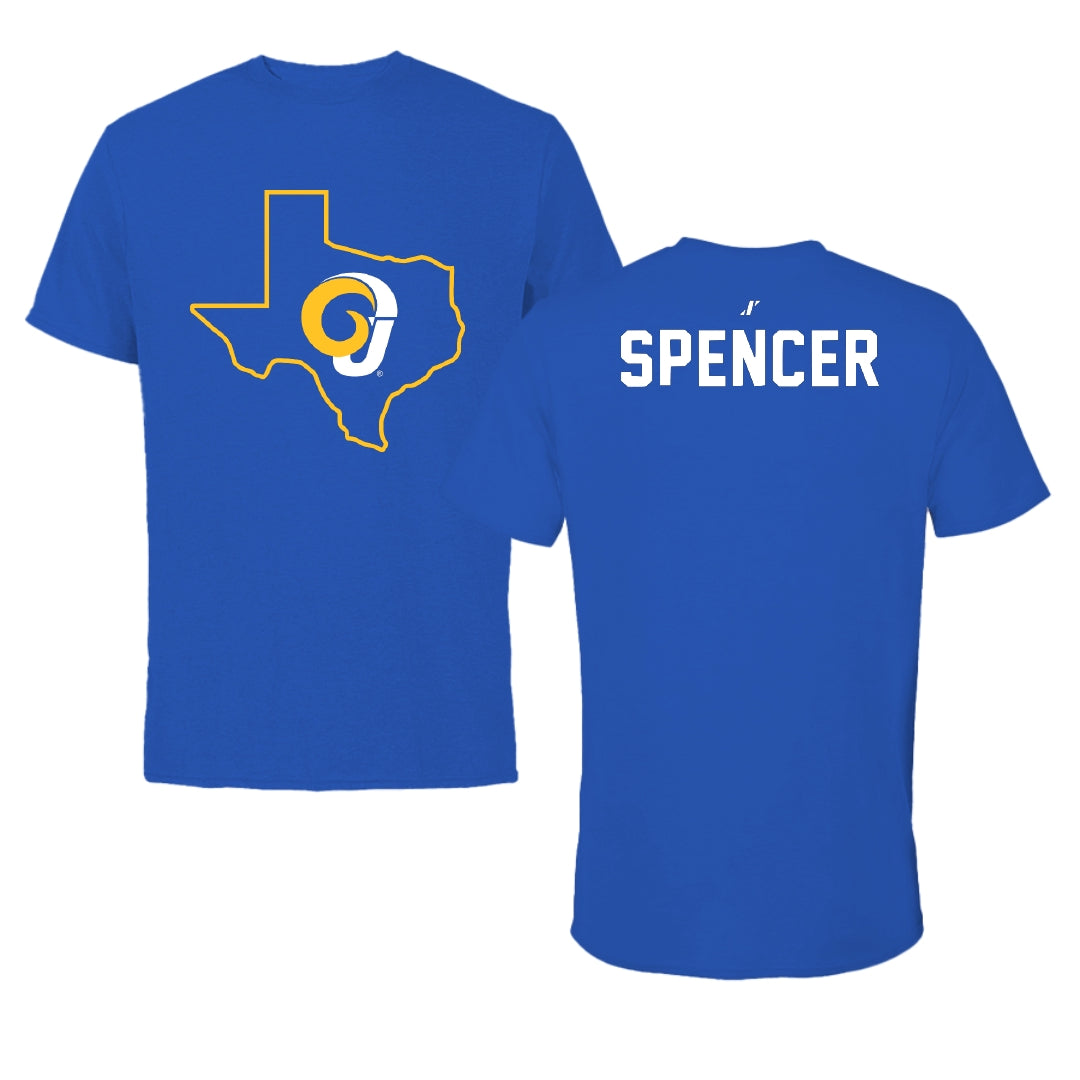 Angelo State University Baseball Blue State Tee - Luke Spencer