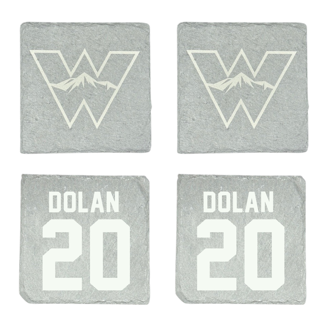 Western Colorado University Soccer Stone Coaster (4 Pack)  - #20 Elliott Dolan