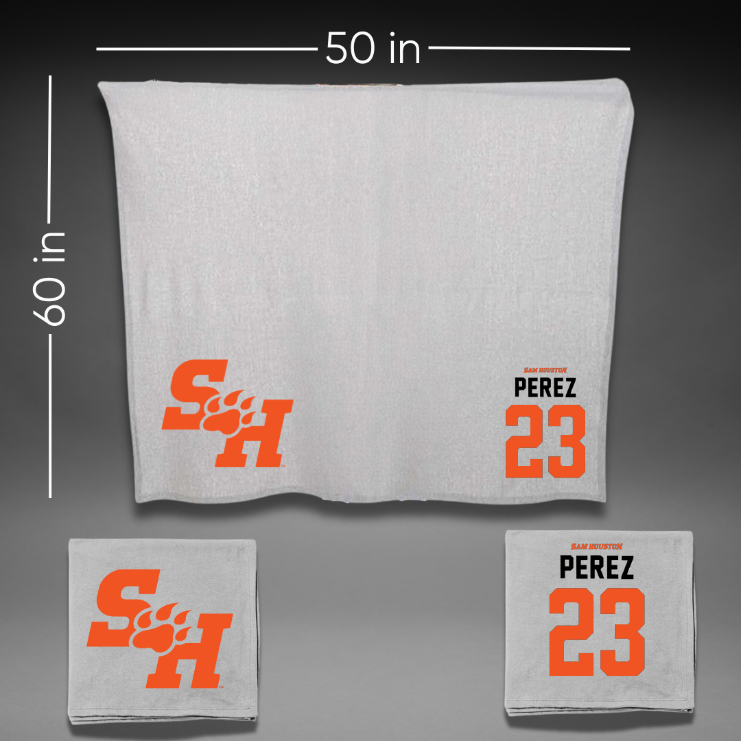 Sam Houston State University Softball Gray Blanket - #23 Bella Perez