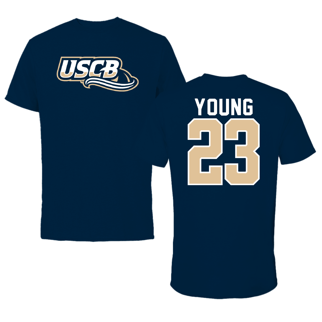University of South Carolina Beaufort Basketball Navy Tee - #23 Jada Young