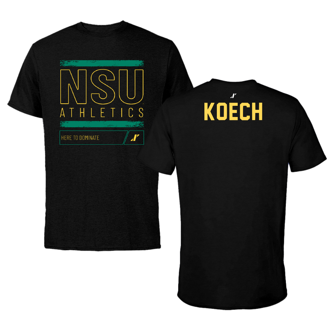 Norfolk State University TF and XC Black Dominate Tee - Basil Koech
