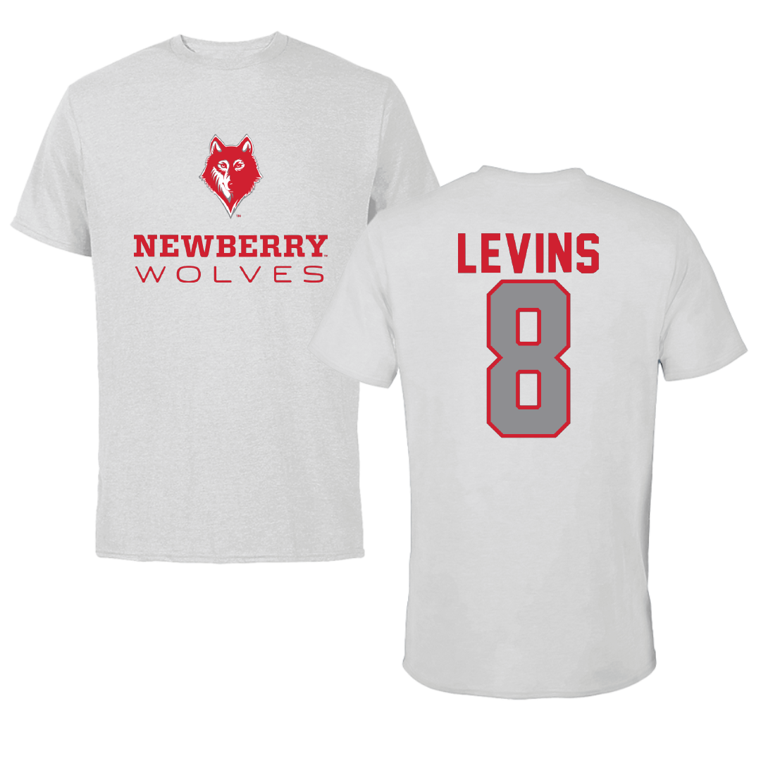 Newberry College Softball Light Gray Tee - #8 Elizabeth Levins