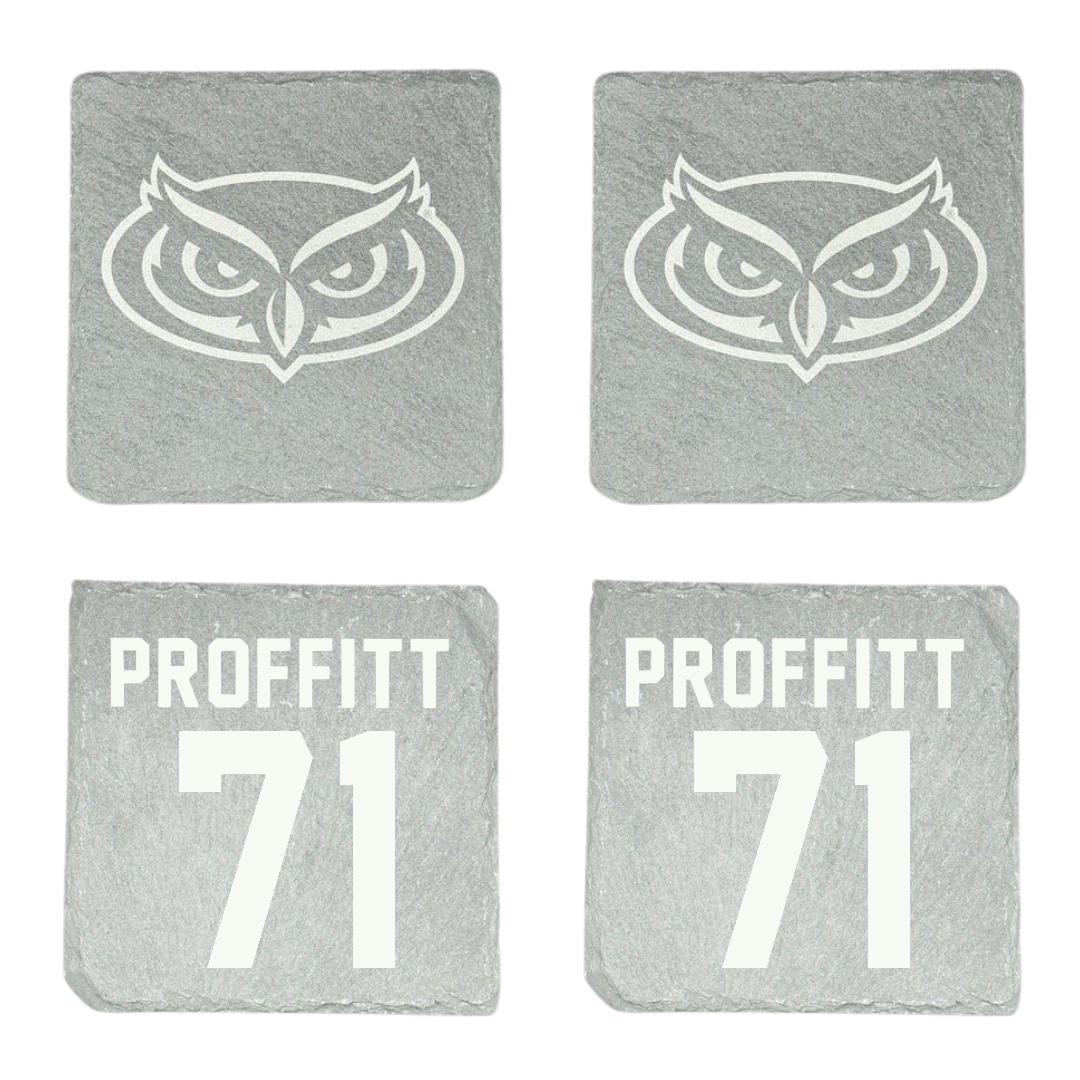 Florida Atlantic University Football Stone Coaster (4 Pack)  - #71 Ethan Proffitt