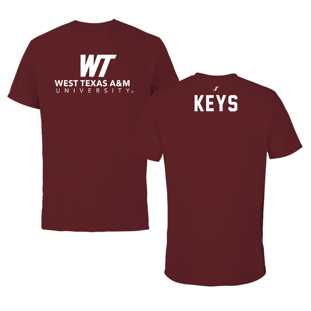 West Texas A&M University TF and XC Maroon Performance Tee - Spencer Keys