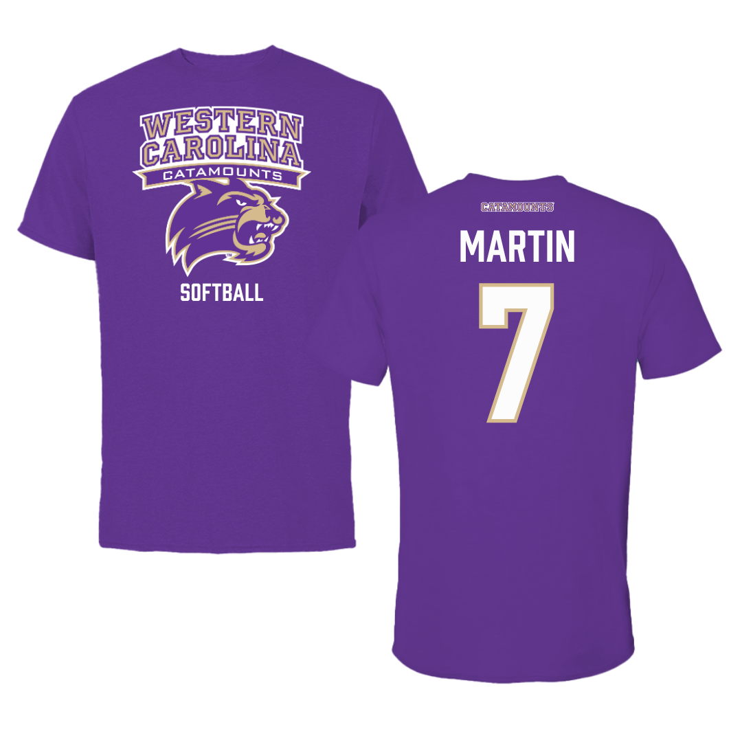 Western Carolina University Softball Purple Performance Tee - #7 Makenzie Martin