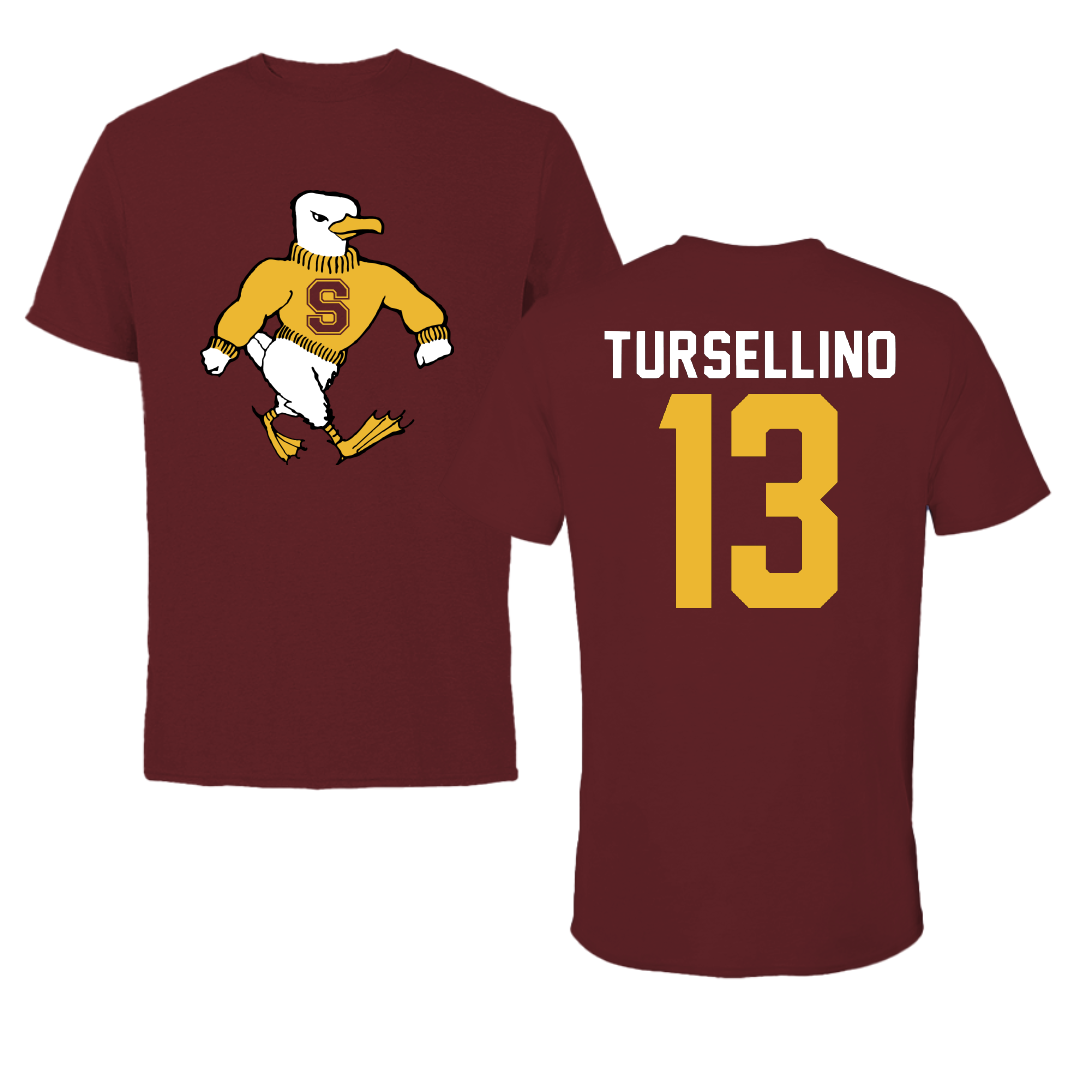Salisbury University Soccer Maroon Sea Gull Tee - #13 Ryan Tursellino