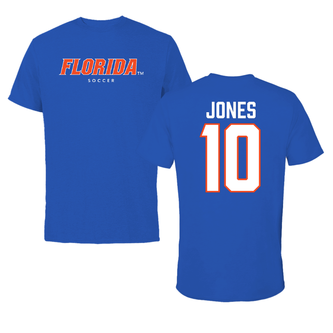 University of Florida Soccer True Royal Florida Tee - #10 Madison Jones