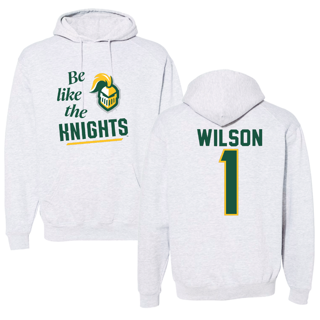 New Jersey City University Basketball Light Gray Be Like Us Hoodie - #1 Hakeem Wilson