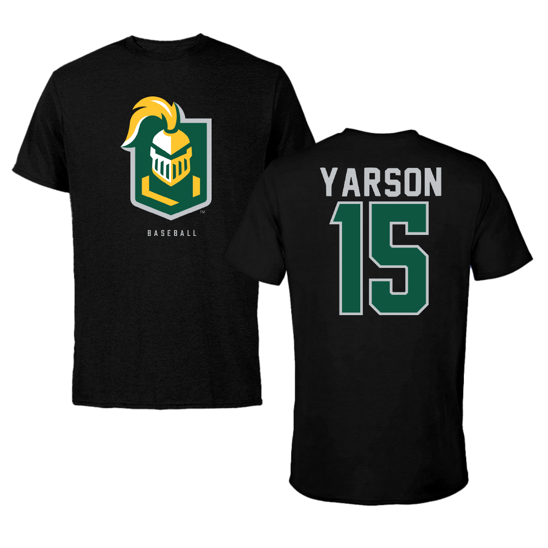 New Jersey City University Baseball Black Tee - #15 Dom Yarson