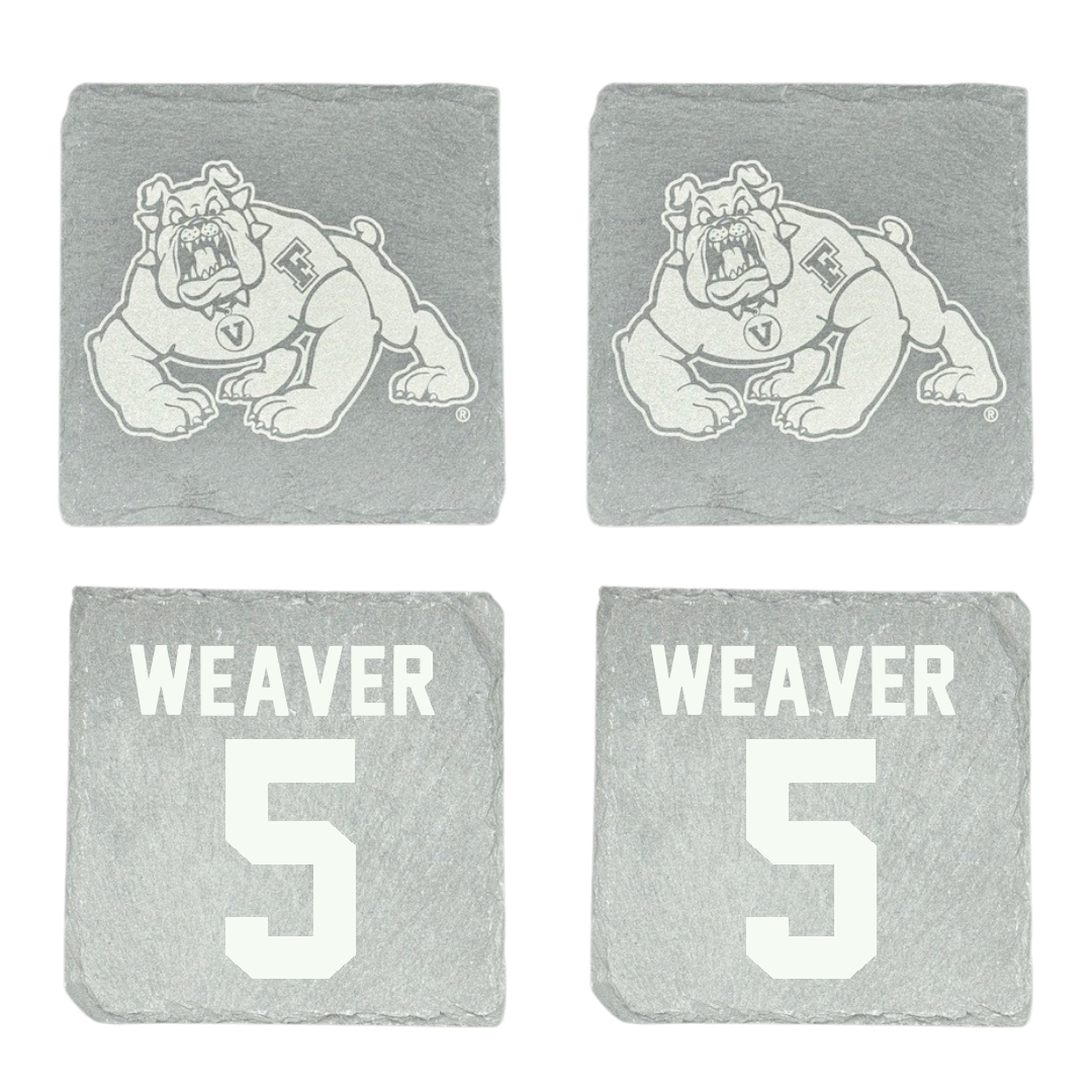 Fresno State University Basketball Stone Coaster (4 Pack)  - #5 Jalen Weaver