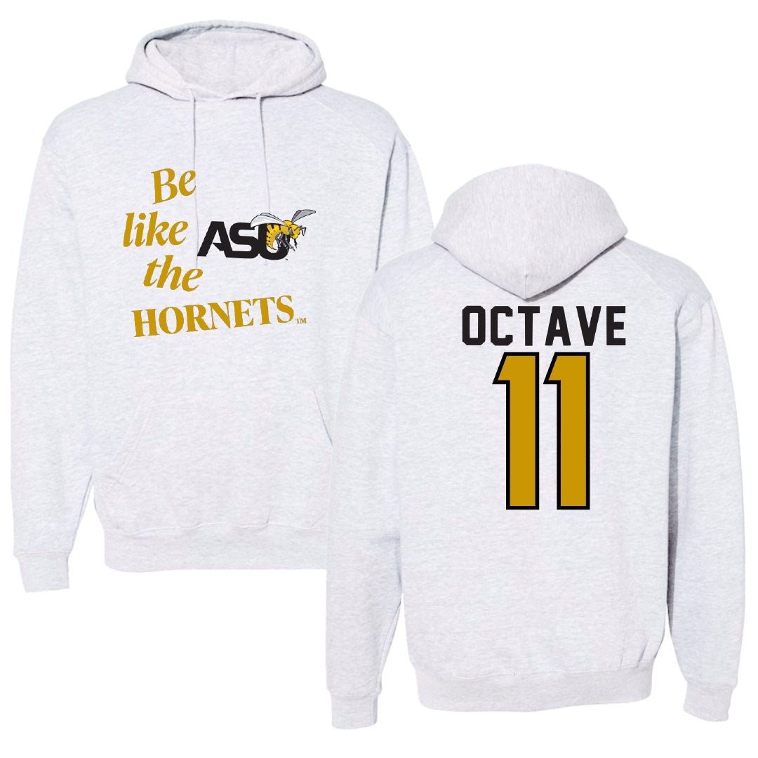 Alabama State University Basketball Light Gray Be Like Us Hoodie - #11 Micah Octave
