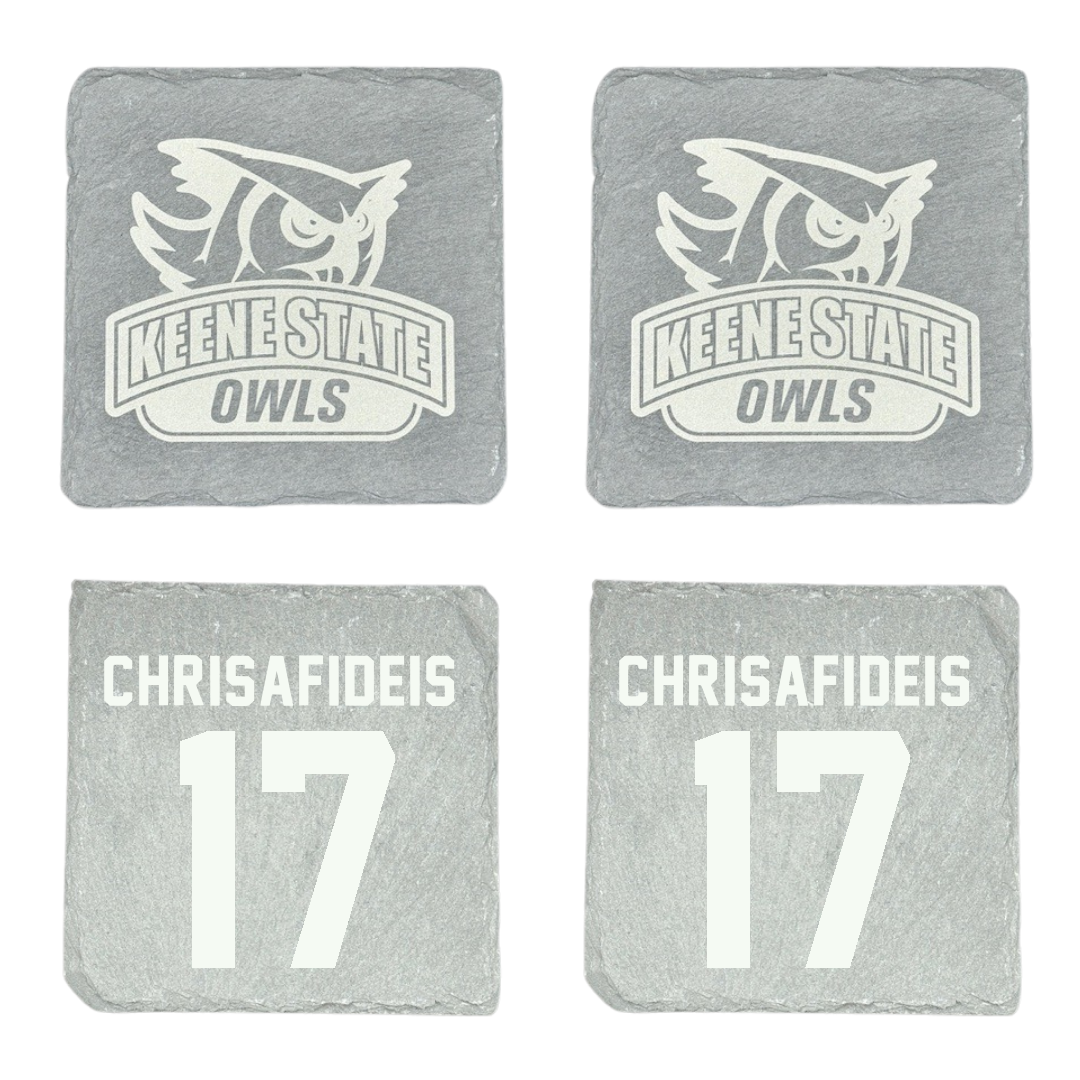 Keene State College Ice Hockey Stone Coaster (4 Pack)  - #17 Marcus Chrisafideis
