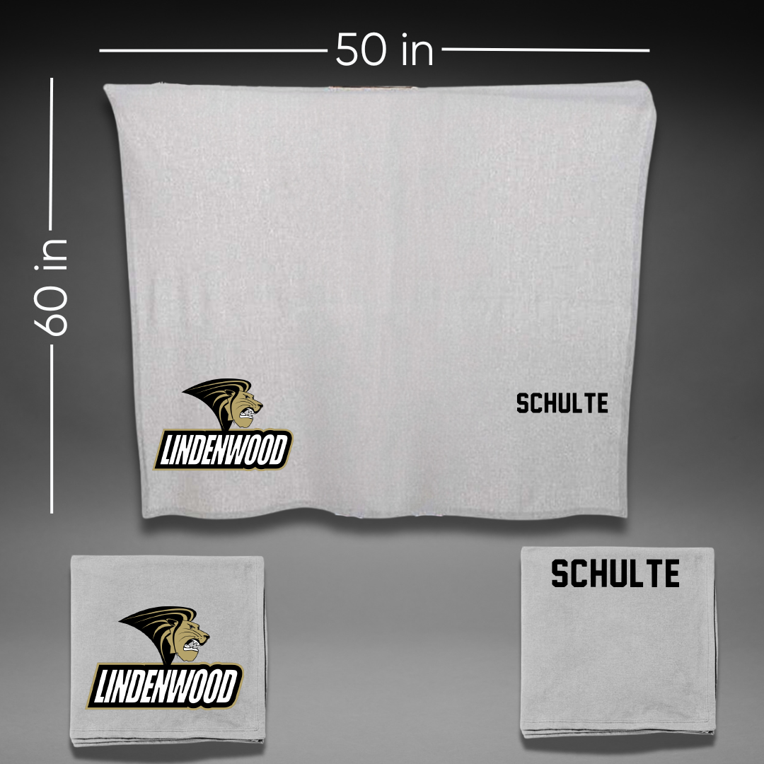 Lindenwood University Cheer Gray Blanket - Ava Schulte