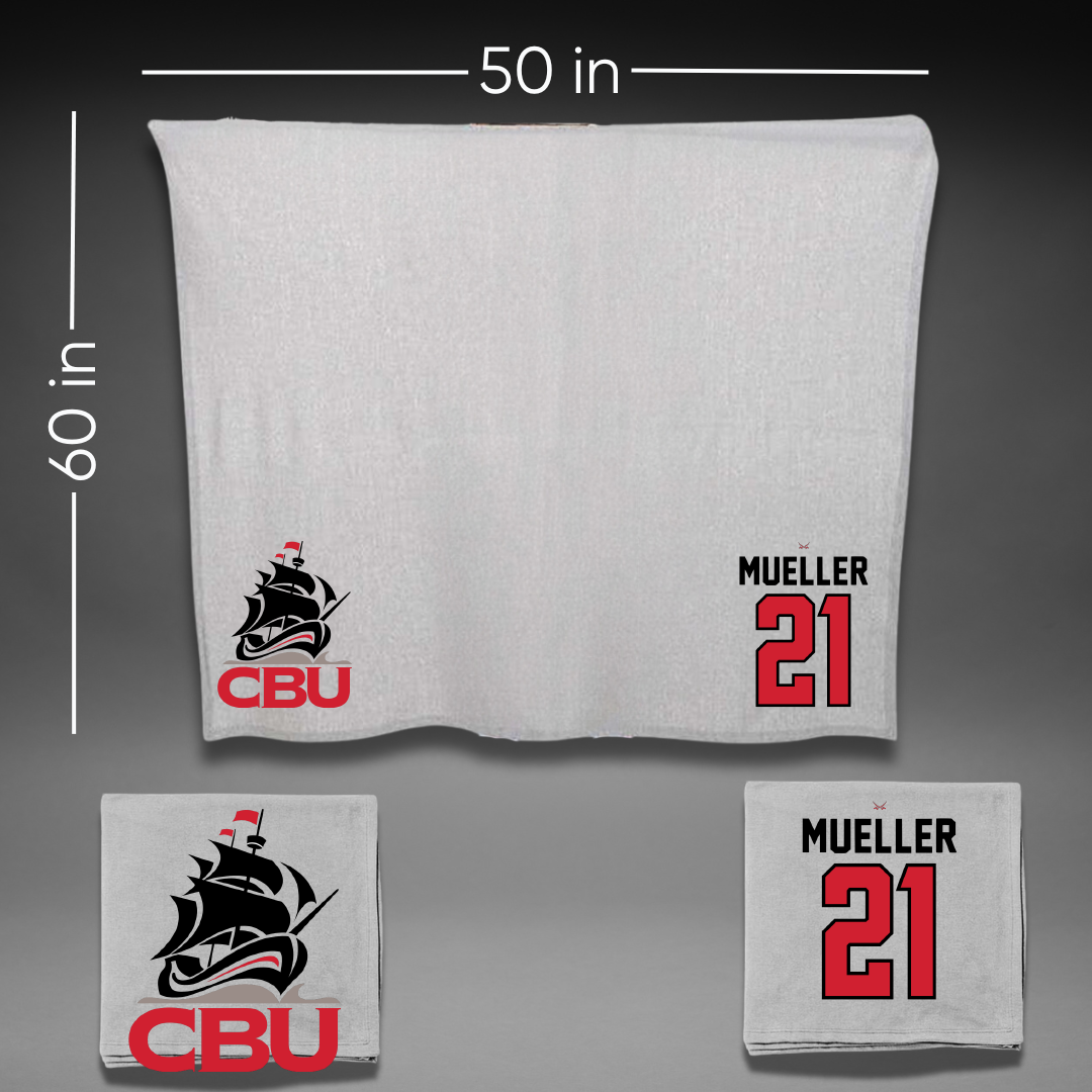 Christian Brothers University Soccer Gray Blanket - #21 Clair Mueller