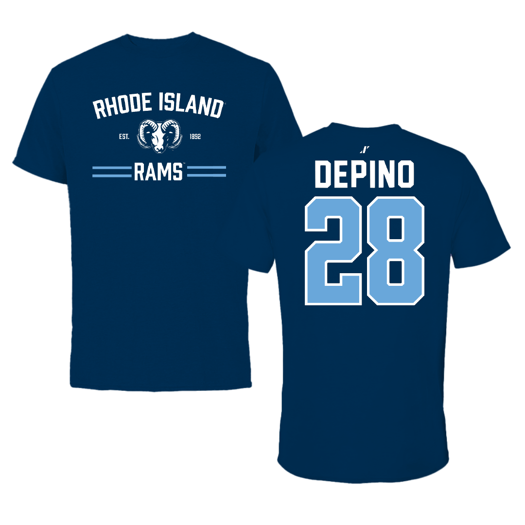 University of Rhode Island Baseball Navy General Tee - #28 Anthony DePino