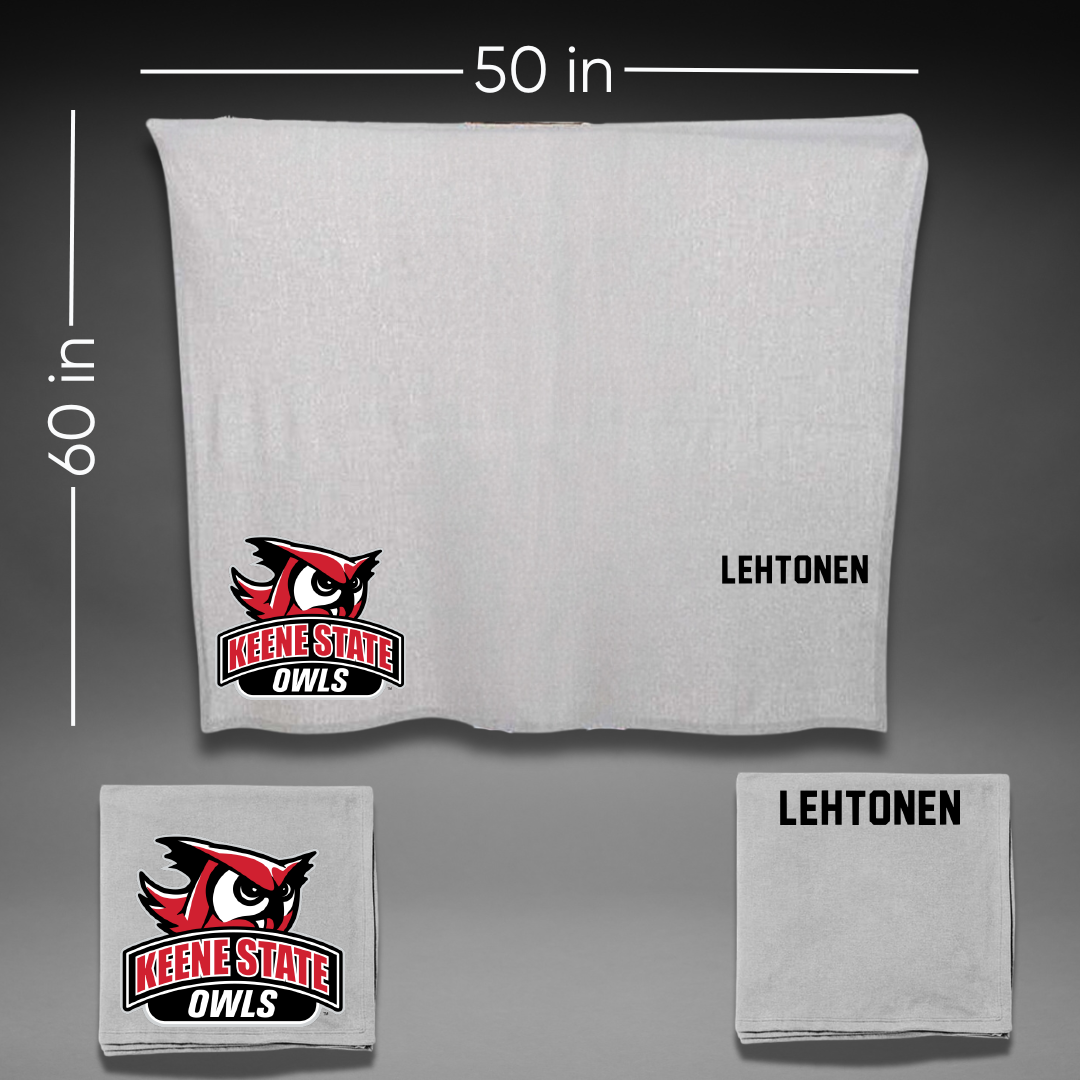 Keene State College Golf Gray Owls Blanket - Bradley Lehtonen