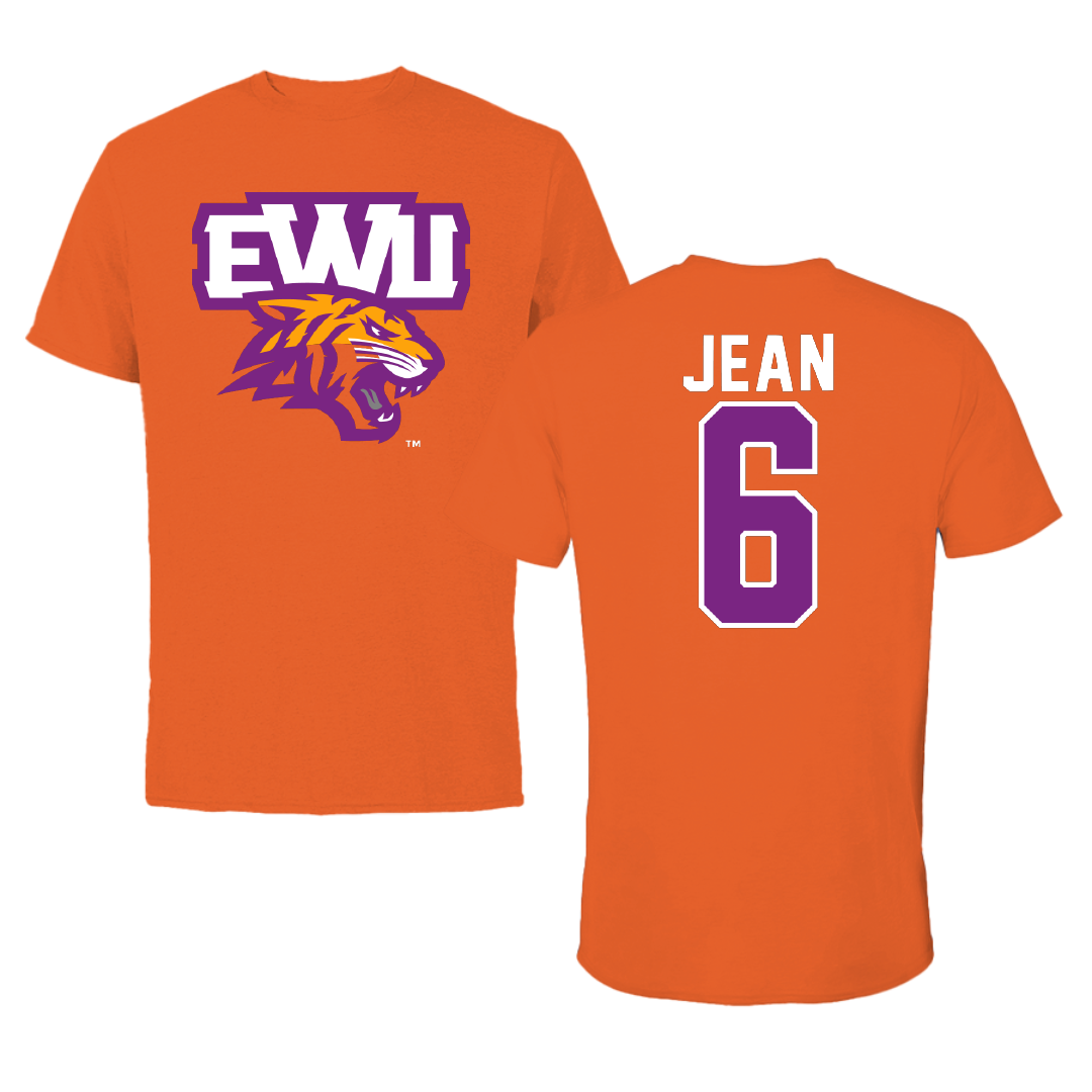 Edward Waters University Volleyball Orange Tee - #6 Elijah Jean
