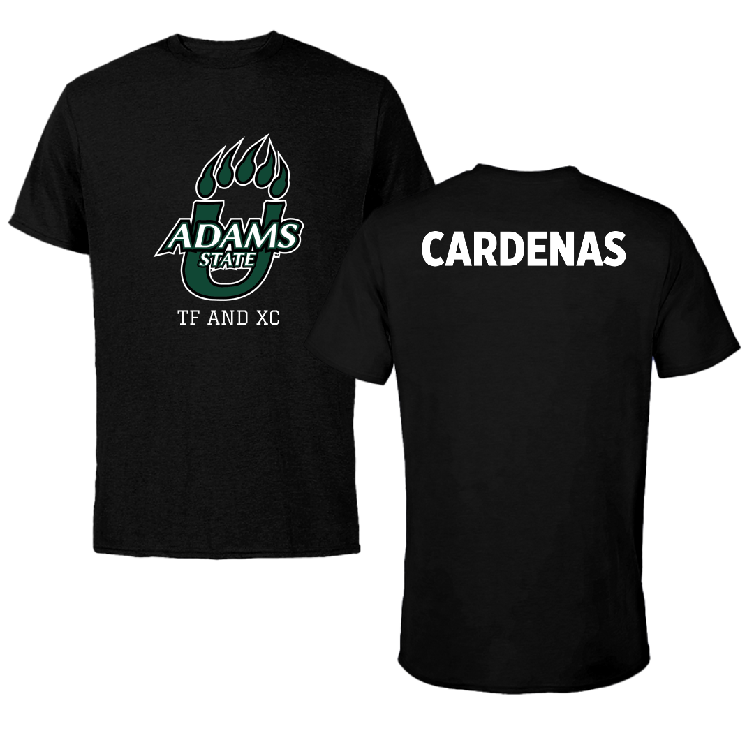 Adams State University TF and XC Black State Performance Tee - David Cardenas