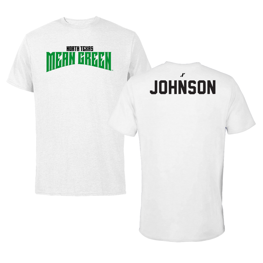 University of North Texas TF and XC White Classic Performance Tee - Jackson Johnson