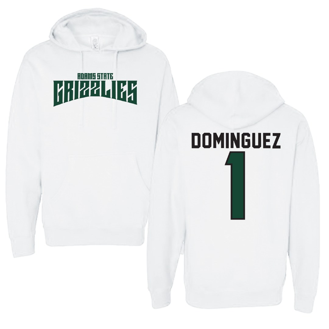 Adams State University Basketball White Classic Hoodie - #1 Harmanie Dominguez