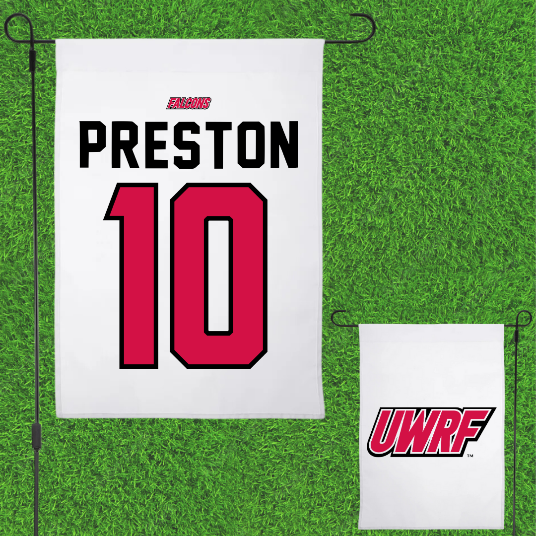 University of Wisconsin-River Falls Football White Garden Flag - #10 Conner Preston
