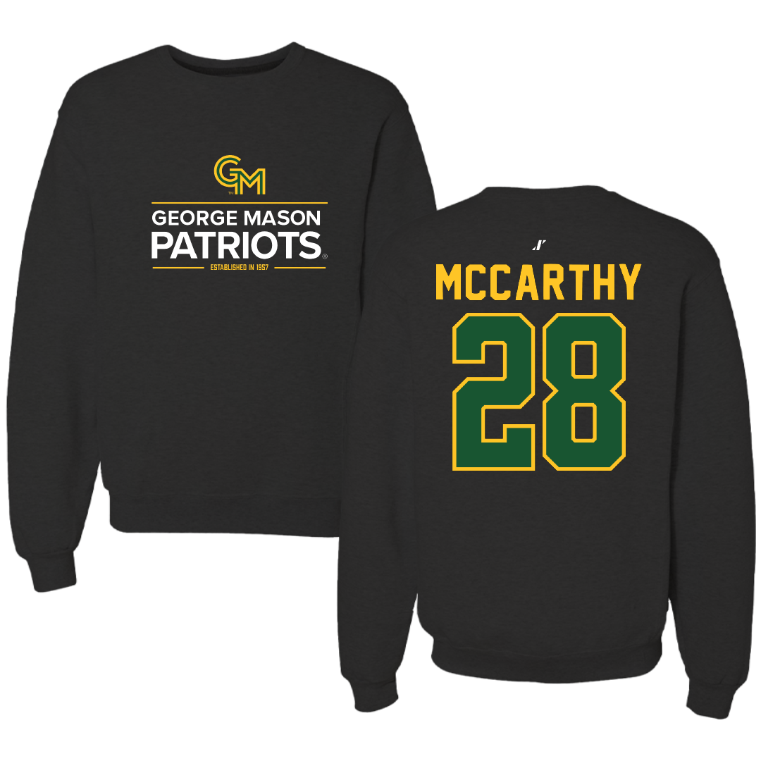 George Mason University Baseball Black General Crewneck - #28 Dylan McCarthy