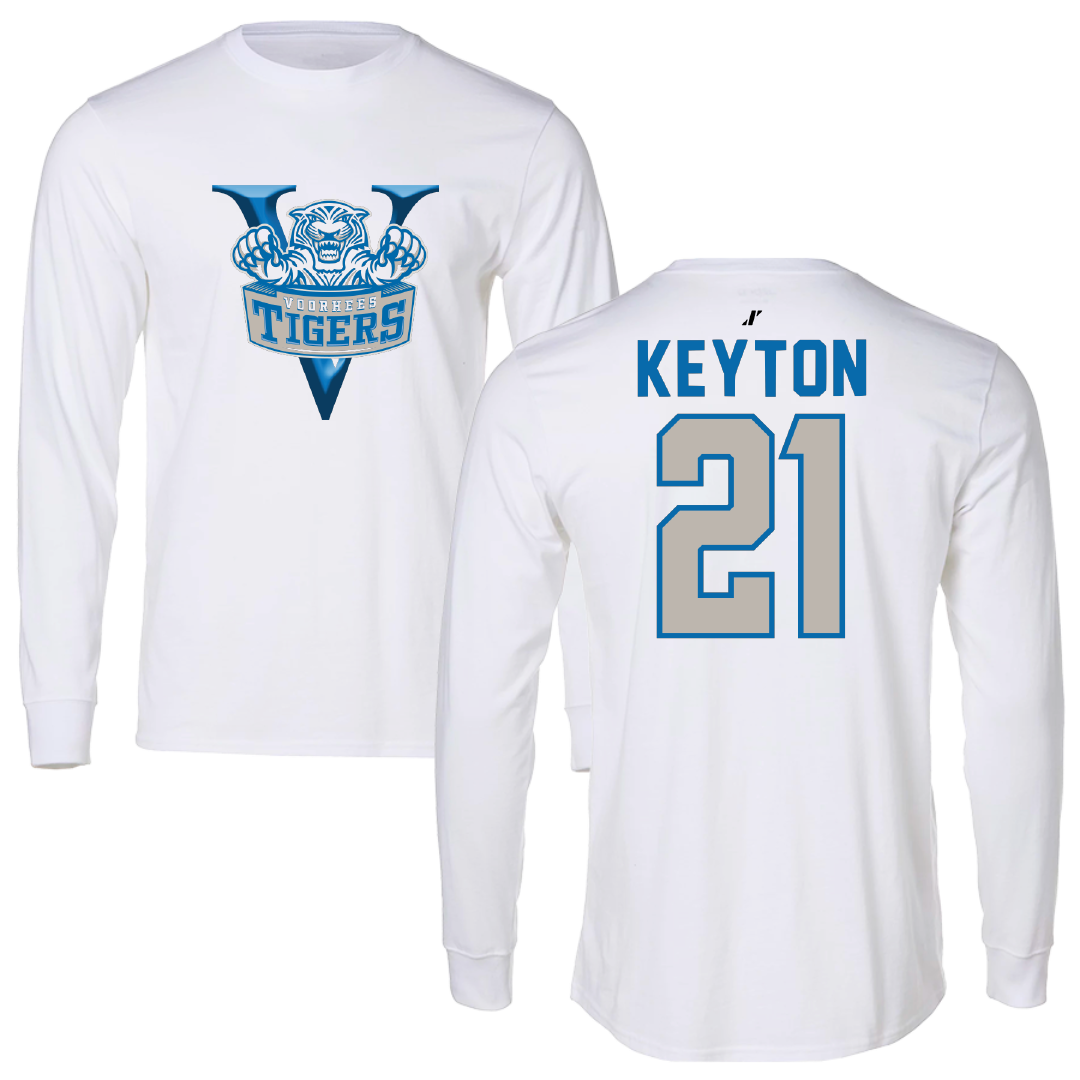 Voorhees University Baseball White Performance Long Sleeve - #21 Darius Keyton
