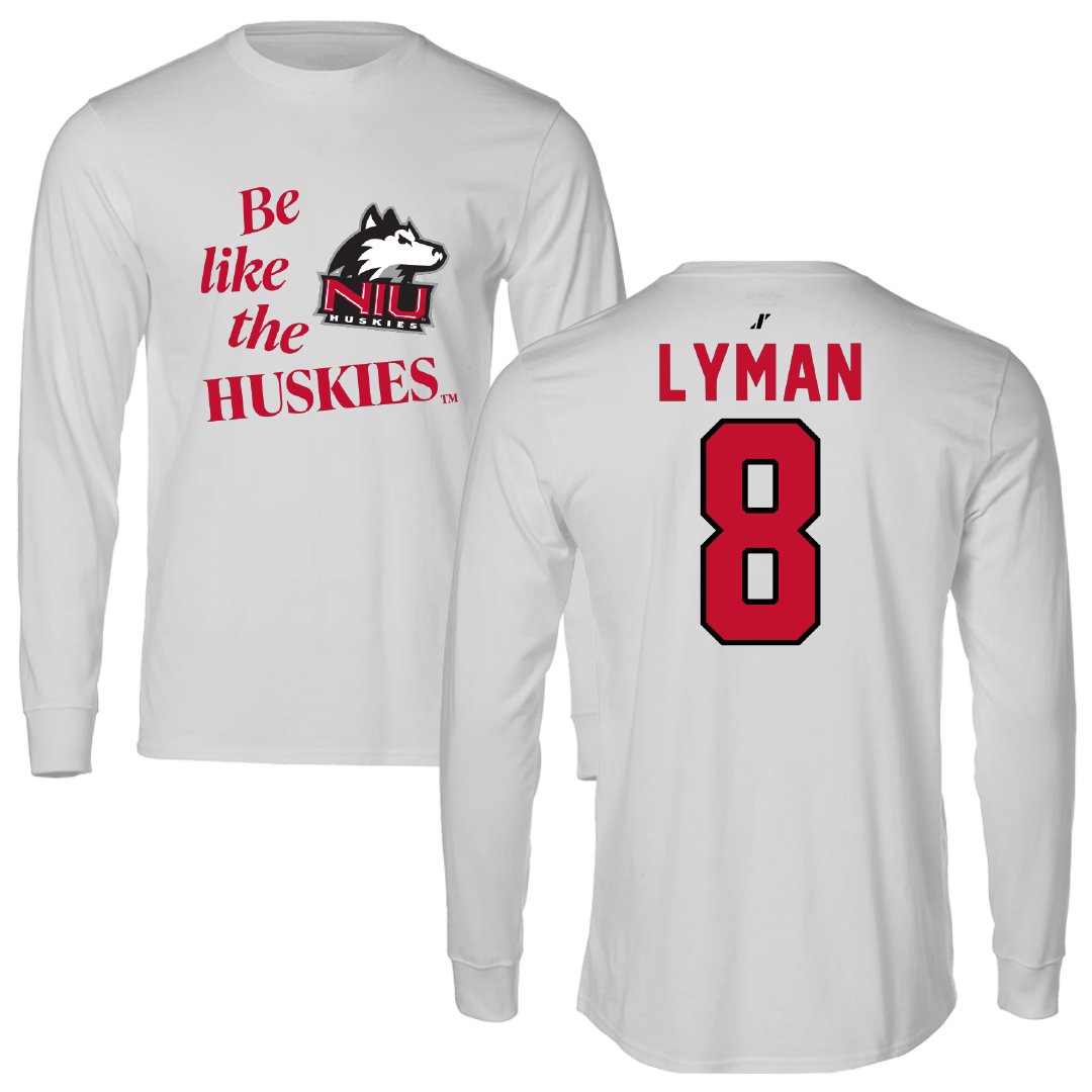 Northern Illinois University Baseball Light Gray Be Like Us Long Sleeve - #8 John Lyman