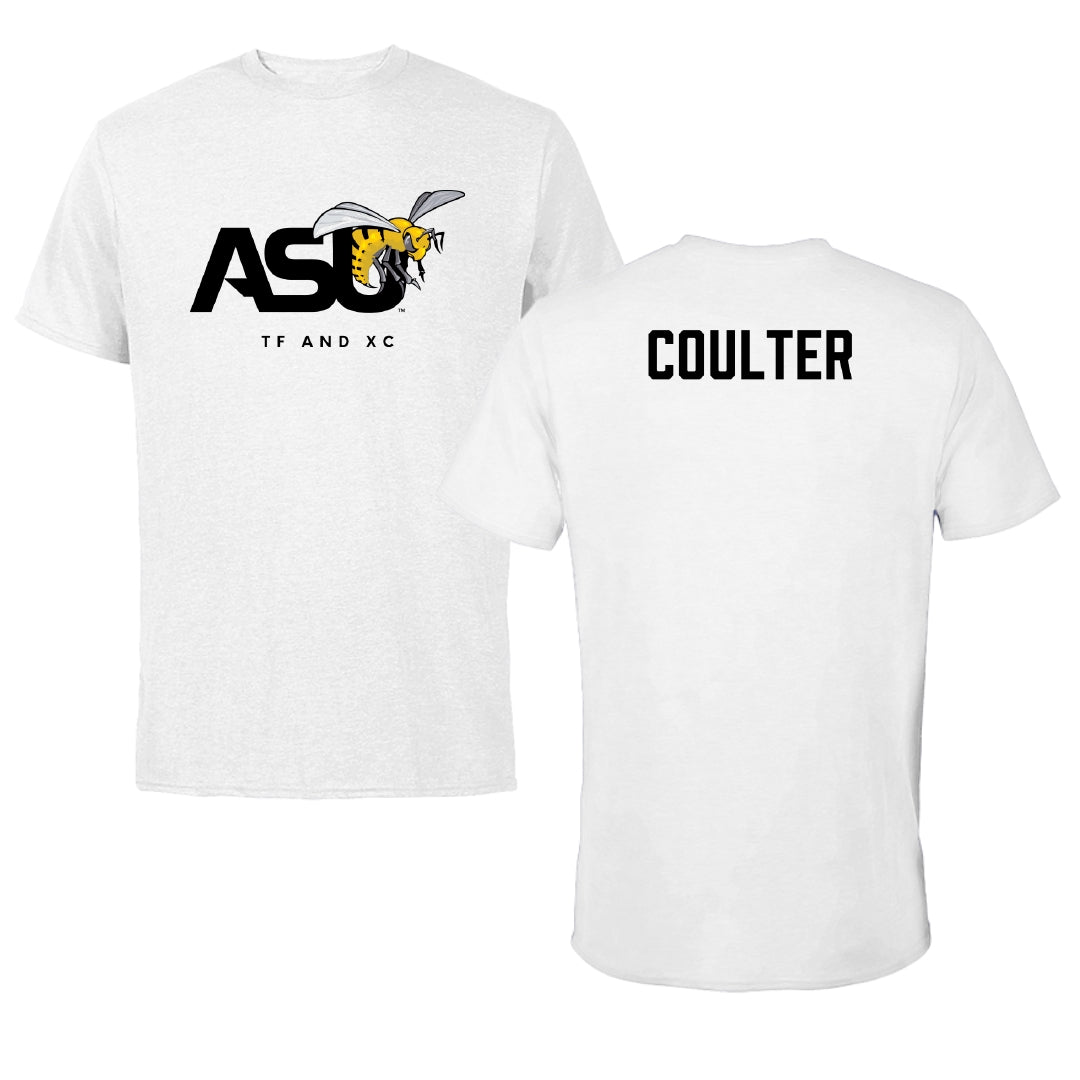 Alabama State University TF and XC White ASU Performance Tee - Jon Coulter