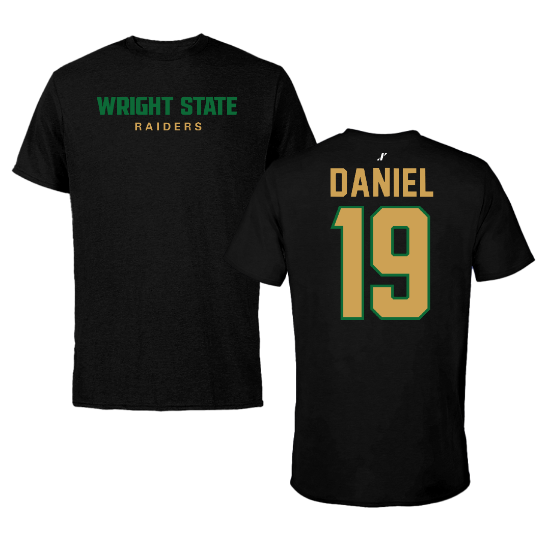 Wright State University Baseball Black Tee - #19 Conlan Daniel