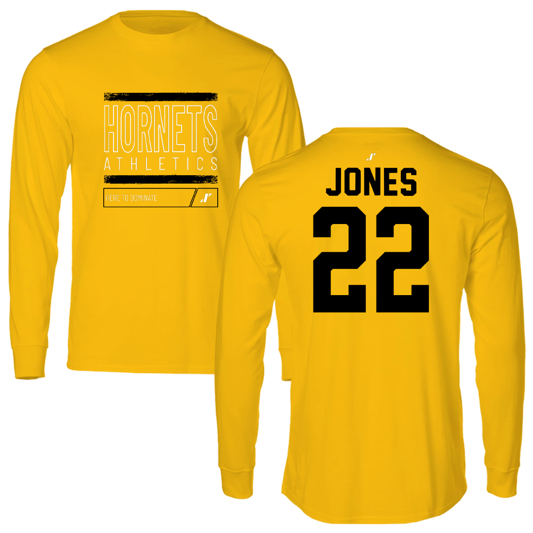 Alabama State University Soccer Gold Dominate Performance Long Sleeve - #22 Summer Jones