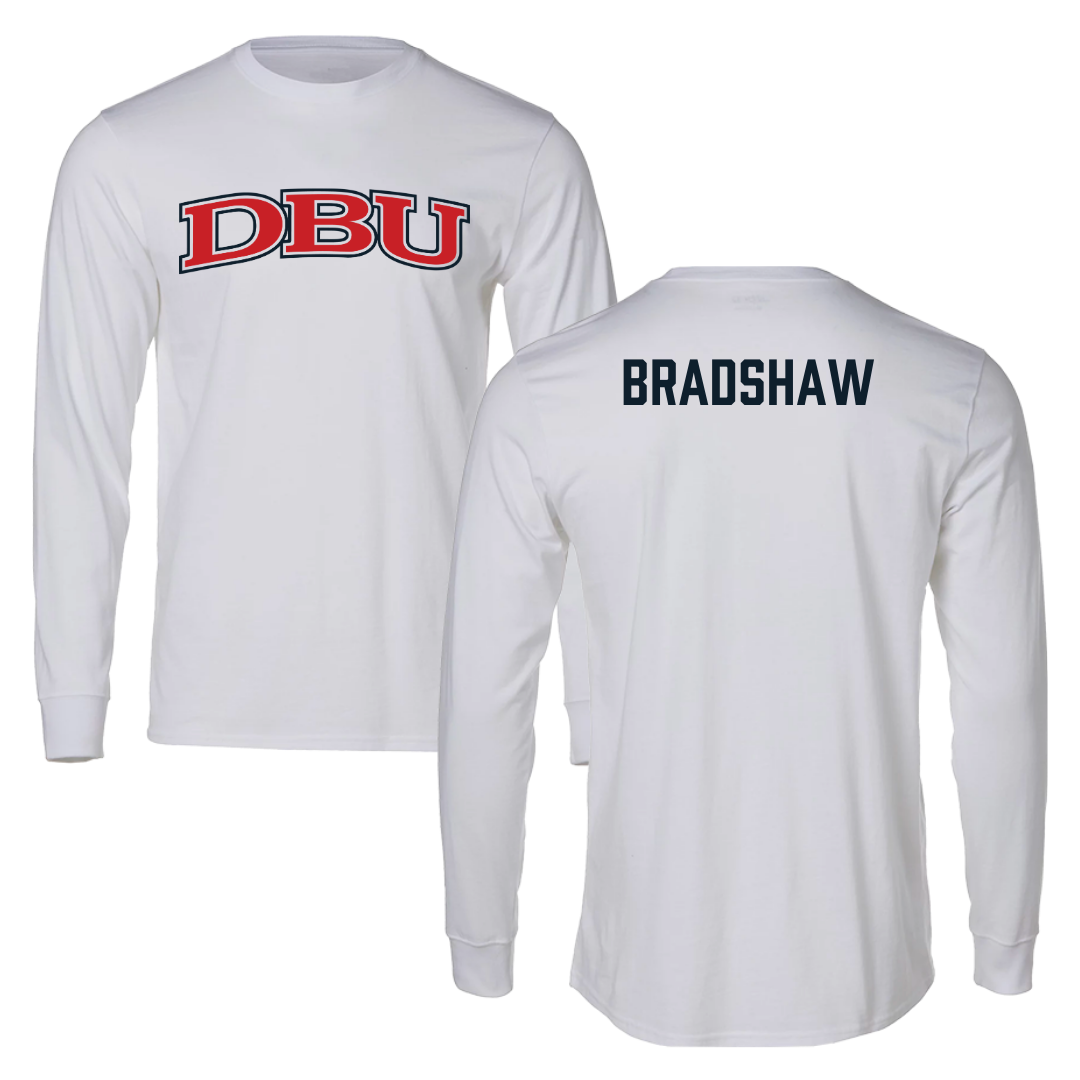 Dallas Baptist University TF and XC White Performance Long Sleeve - Abbey Bradshaw