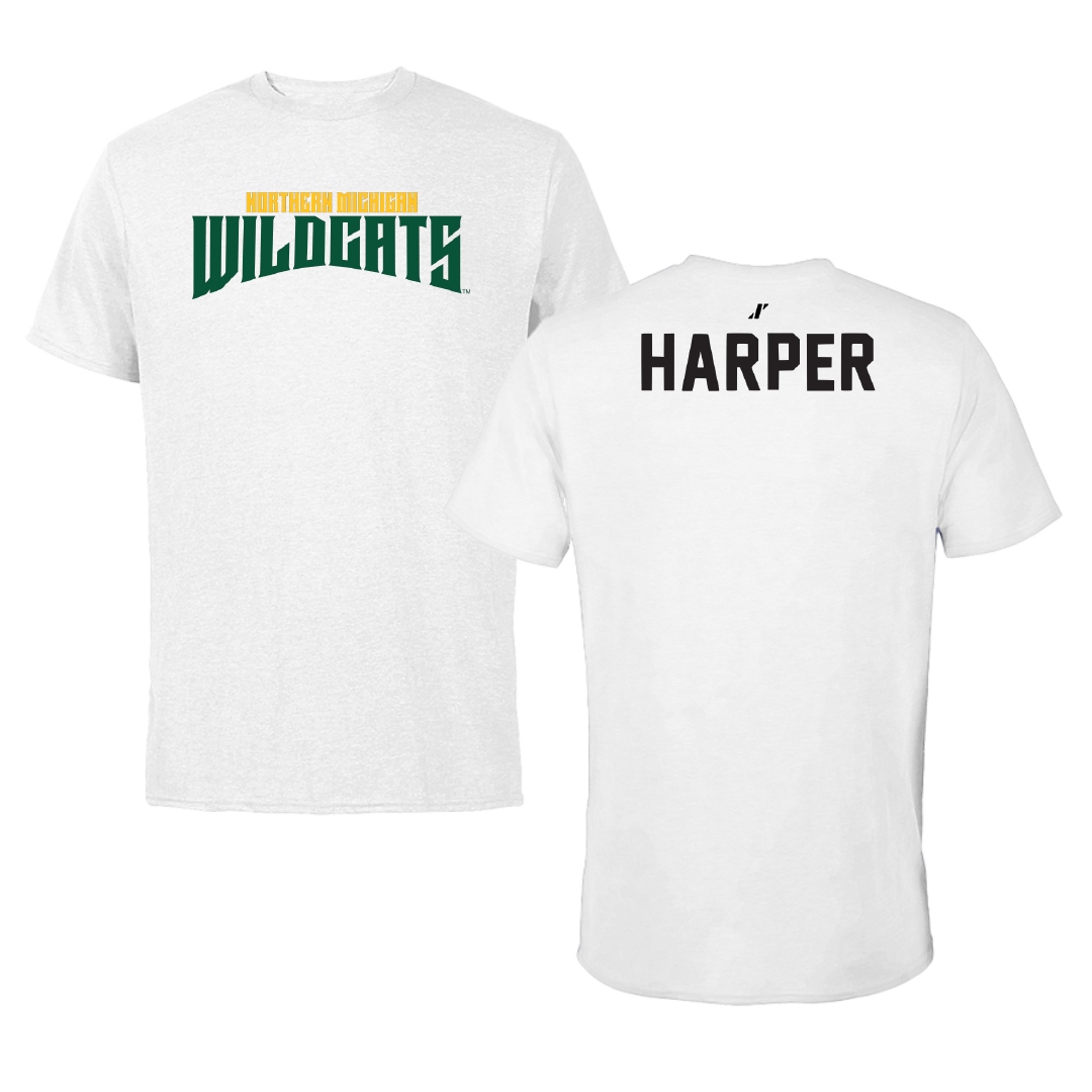 Northern Michigan University TF and XC White Classic Performance Tee - Beverly Harper