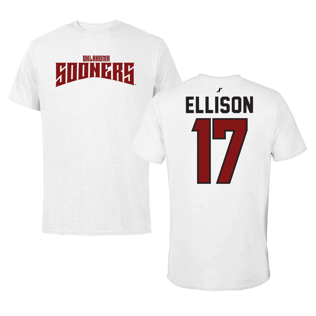 University of Oklahoma Volleyball White Classic Tee - #17 Daleigh Ellison