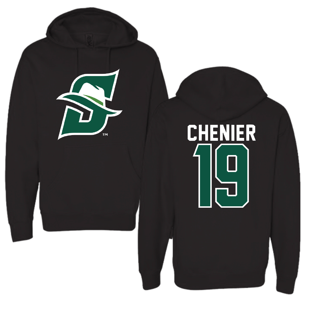 Stetson University Football Black Hoodie - #19 Gunner Chenier