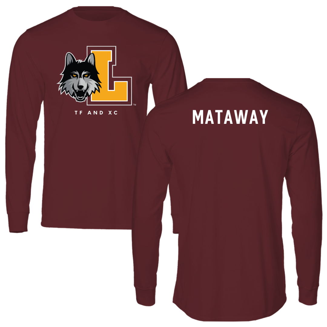 Loyola University-Chicago TF and XC Maroon Mascot Long Sleeve - Lily Mataway