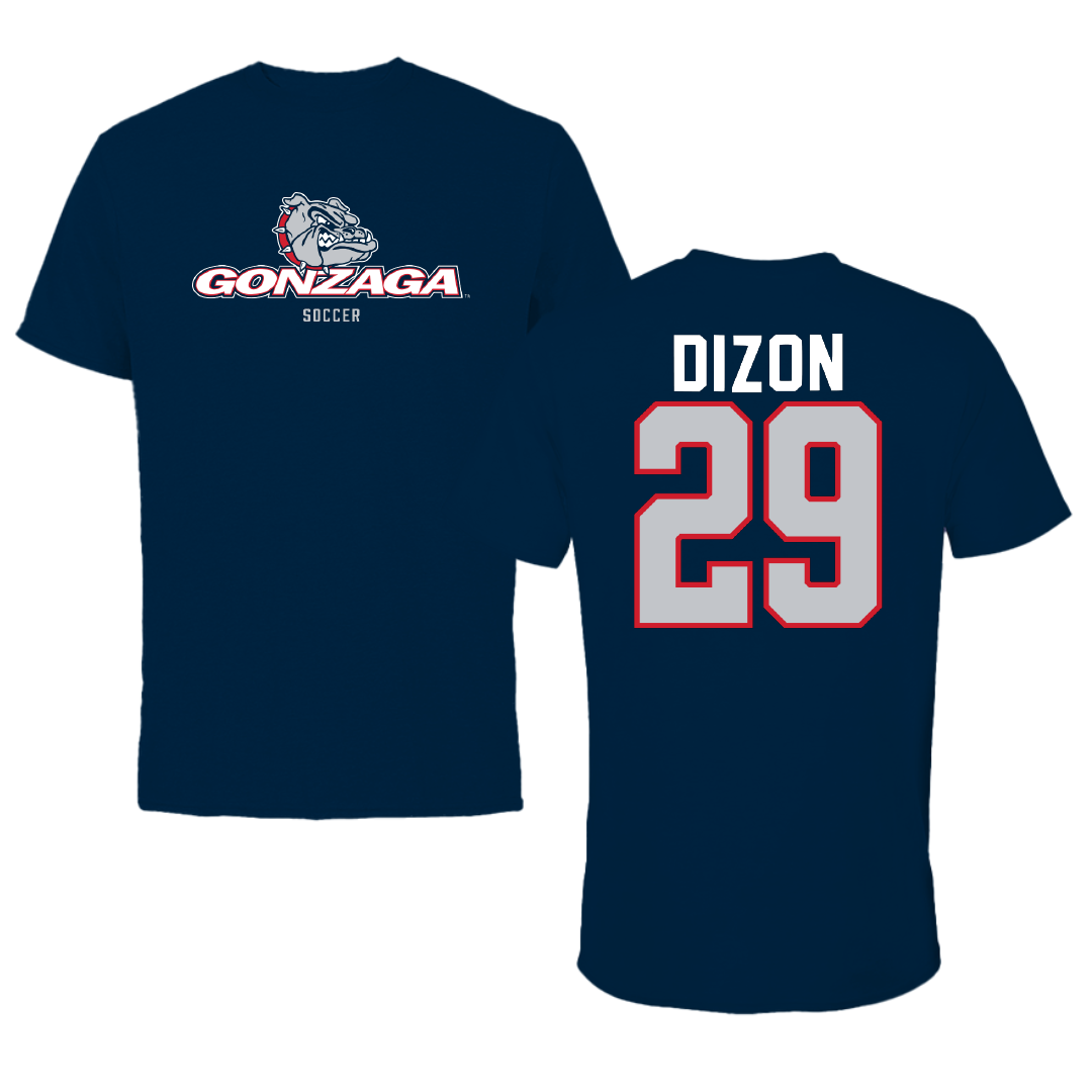 Gonzaga University Soccer Navy Block Performance Tee - #29 Audrey Dizon