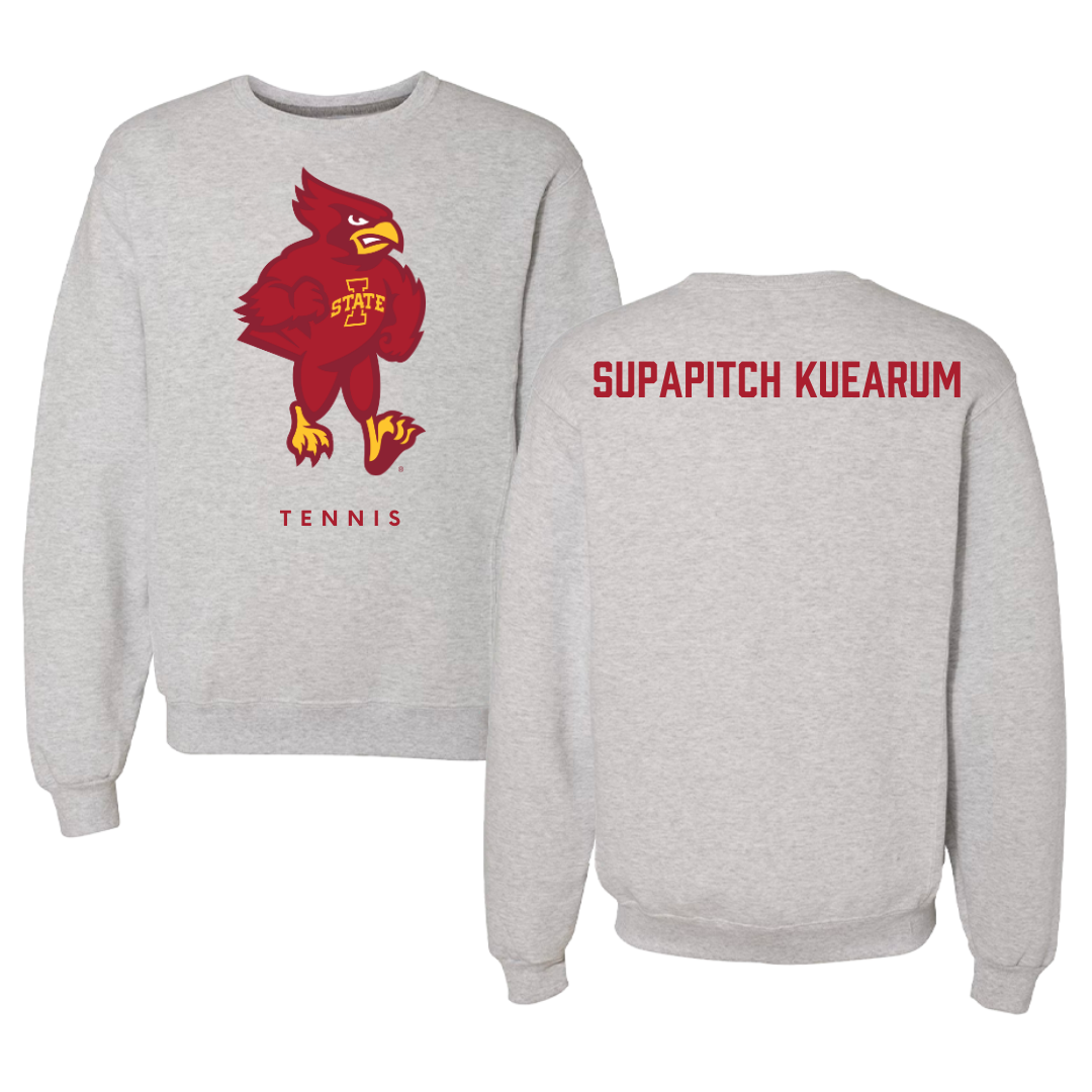 Iowa State University Tennis Gray Crewneck - Anna Supapitch Kuearum