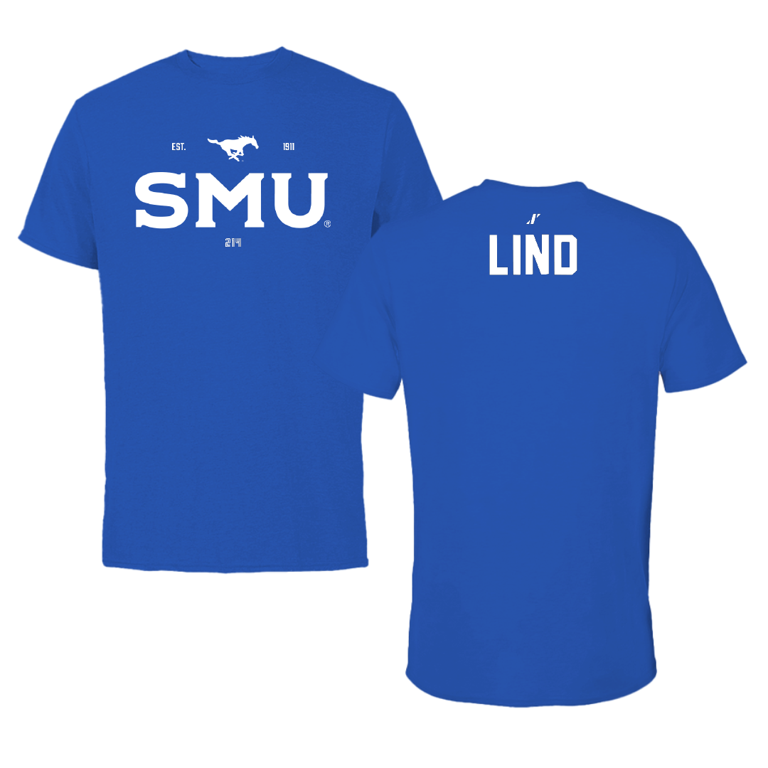 Southern Methodist University Swimming & Diving Blue General Performance Tee - Olivia Lind