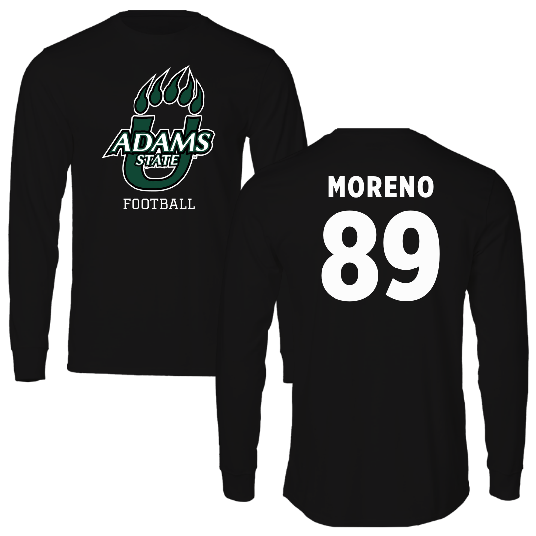 Adams State University Football Black State Long Sleeve - #89 Noel Moreno